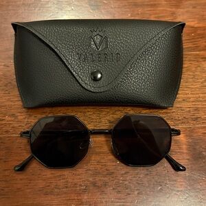 Black Valerio Octagonal Sunglasses